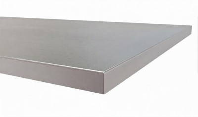 Столешница из фанеры толщиной 30 мм + чехол из нержавеющей стали 1 мм (ширина 1500 мм) N31